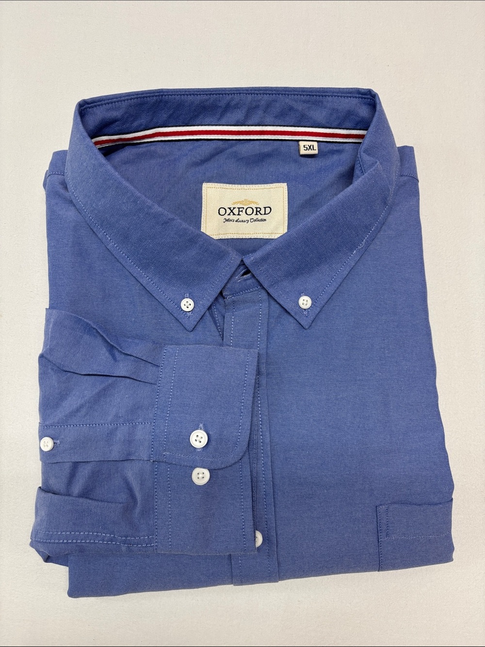 Oxford 5xl Men’s Button-Down Shirt in Blue  257 work every day party cotton